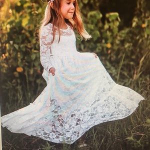 Bohemian lace girls dress